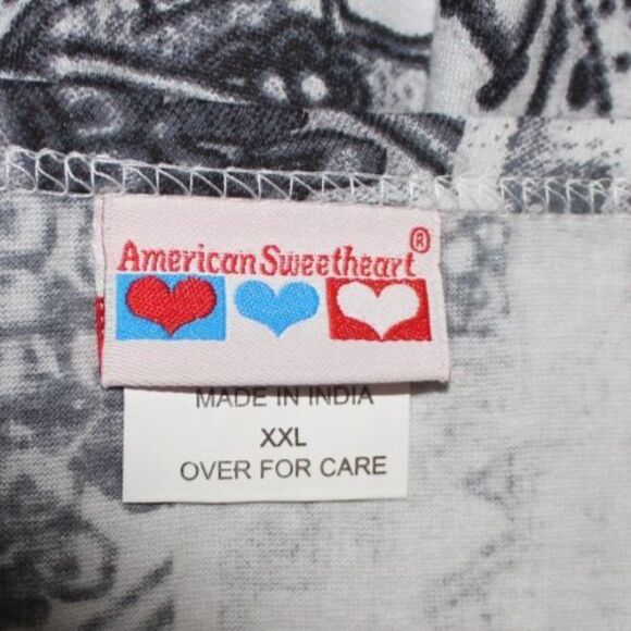 American Sweetheart Women's Size XXL Short Sleeve Blouse T Shirt Paisley NEW - Picture 5 of 5